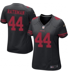 Women's Nike San Francisco 49ers #44 Tom Rathman Game Black NFL Jersey