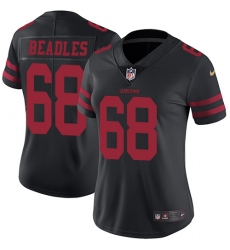 Women's Nike San Francisco 49ers #68 Zane Beadles Elite Black Alternate NFL Jersey