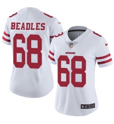 Women's Nike San Francisco 49ers #68 Zane Beadles Elite White NFL Jersey