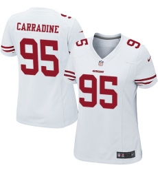 Women's Nike San Francisco 49ers #95 Cornellius Carradine Game White NFL Jersey
