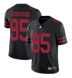 Youth Nike San Francisco 49ers #95 Cornellius Carradine Elite Black NFL Jersey