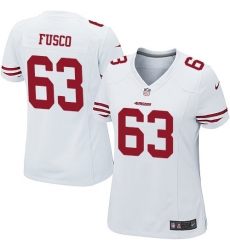 Women's Nike San Francisco 49ers #63 Brandon Fusco Game White NFL Jersey