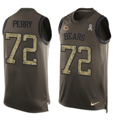 Men's Nike Chicago Bears #72 William Perry Limited Green Salute to Service Tank Top NFL Jersey
