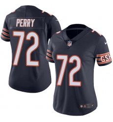 Women's Nike Chicago Bears #72 William Perry Elite Navy Blue Team Color NFL Jersey