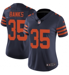 Women's Nike Chicago Bears #35 Johnthan Banks Elite Navy Blue Alternate NFL Jersey