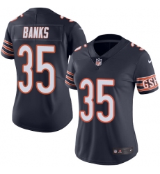 Women's Nike Chicago Bears #35 Johnthan Banks Navy Blue Team Color Vapor Untouchable Limited Player NFL Jersey