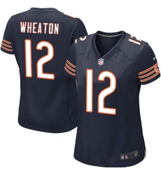 Women's Nike Chicago Bears #12 Markus Wheaton Game Navy Blue Team Color NFL Jersey