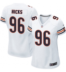 Women's Nike Chicago Bears #96 Akiem Hicks Game White NFL Jersey