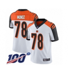 Men's Cincinnati Bengals #78 Anthony Munoz White Vapor Untouchable Limited Player 100th Season Football Jersey