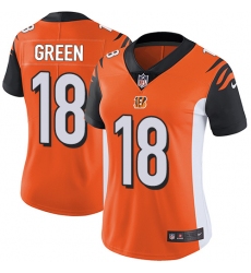 Women's Nike Cincinnati Bengals #18 A.J. Green Elite Orange Alternate NFL Jersey