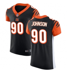 Men's Nike Cincinnati Bengals #90 Michael Johnson Black Team Color Vapor Untouchable Elite Player NFL Jersey