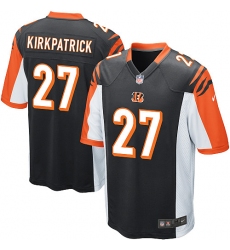 Men's Nike Cincinnati Bengals #27 Dre Kirkpatrick Game Black Team Color NFL Jersey
