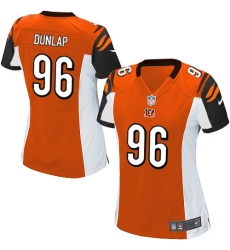 Women's Nike Cincinnati Bengals #96 Carlos Dunlap Game Orange Alternate NFL Jersey