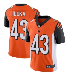 Youth Nike Cincinnati Bengals #43 George Iloka Elite Orange Alternate NFL Jersey