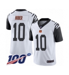 Men's Cincinnati Bengals #10 Kevin Huber Limited White Rush Vapor Untouchable 100th Season Football Jersey