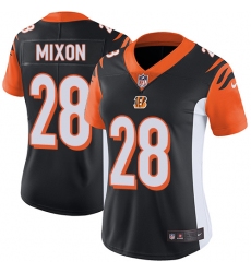 Women's Nike Cincinnati Bengals #28 Joe Mixon Elite Black Team Color NFL Jersey