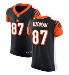 Men's Nike Cincinnati Bengals #87 C.J. Uzomah Black Team Color Vapor Untouchable Elite Player NFL Jersey
