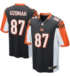 Men's Nike Cincinnati Bengals #87 C.J. Uzomah Game Black Team Color NFL Jersey