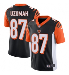 Men's Nike Cincinnati Bengals #87 C.J. Uzomah Vapor Untouchable Limited Black Team Color NFL Jersey