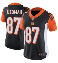 Women's Nike Cincinnati Bengals #87 C.J. Uzomah Elite Black Team Color NFL Jersey