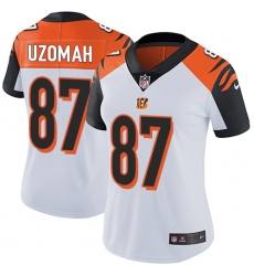 Women's Nike Cincinnati Bengals #87 C.J. Uzomah Elite White NFL Jersey