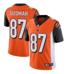 Youth Nike Cincinnati Bengals #87 C.J. Uzomah Elite Orange Alternate NFL Jersey