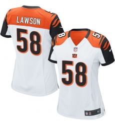 Women's Nike Cincinnati Bengals #58 Carl Lawson Game White NFL Jersey