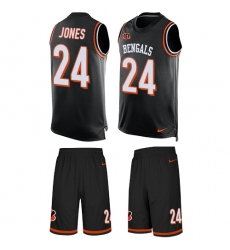Men's Nike Cincinnati Bengals #24 Adam Jones Limited Black Tank Top Suit NFL Jersey