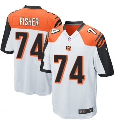 Youth Nike Cincinnati Bengals #74 Jake Fisher Game White NFL Jersey