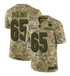 Men's Nike Cincinnati Bengals #65 Clint Boling Limited Camo 2018 Salute to Service NFL Jersey