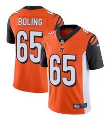 Youth Nike Cincinnati Bengals #65 Clint Boling Elite Orange Alternate NFL Jersey