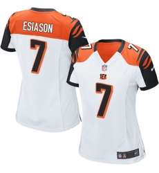 Women's Nike Cincinnati Bengals #7 Boomer Esiason Game White NFL Jersey