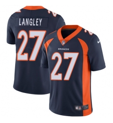 Youth Nike Denver Broncos #27 Brendan Langley Elite Navy Blue Alternate NFL Jersey