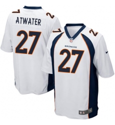 Men's Nike Denver Broncos #27 Steve Atwater Game White NFL Jersey