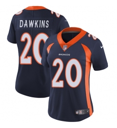 Women's Nike Denver Broncos #20 Brian Dawkins Elite Navy Blue Alternate NFL Jersey