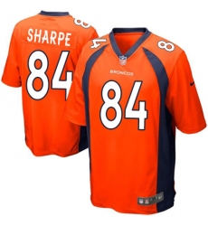 Men's Nike Denver Broncos #84 Shannon Sharpe Game Orange Team Color NFL Jersey