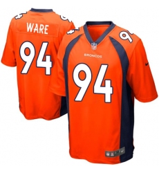 Men's Nike Denver Broncos #94 DeMarcus Ware Game Orange Team Color NFL Jersey