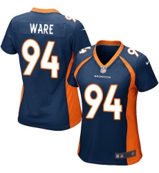 Women's Nike Denver Broncos #94 DeMarcus Ware Game Navy Blue Alternate NFL Jersey