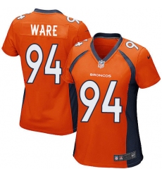 Women's Nike Denver Broncos #94 DeMarcus Ware Game Orange Team Color NFL Jersey