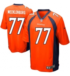 Men's Nike Denver Broncos #77 Karl Mecklenburg Game Orange Team Color NFL Jersey
