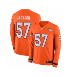 Men's Nike Denver Broncos #57 Tom Jackson Limited Orange Therma Long Sleeve NFL Jersey