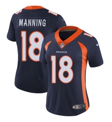 Women's Nike Denver Broncos #18 Peyton Manning Elite Navy Blue Alternate NFL Jersey