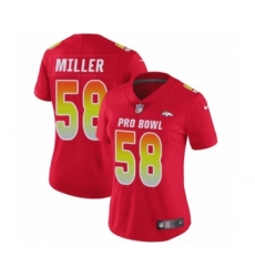 Women's Nike Denver Broncos #58 Von Miller Limited Red AFC 2019 Pro Bowl NFL Jersey