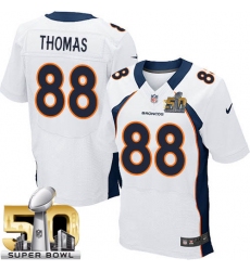 Men's Nike Denver Broncos #88 Demaryius Thomas Elite White Super Bowl 50 Bound NFL Jersey
