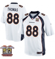 Youth Nike Denver Broncos #88 Demaryius Thomas Elite White Super Bowl 50 Champions NFL Jersey