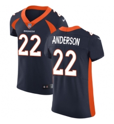 Men's Nike Denver Broncos #22 C.J. Anderson Navy Blue Alternate Vapor Untouchable Elite Player NFL Jersey
