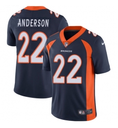 Youth Nike Denver Broncos #22 C.J. Anderson Elite Navy Blue Alternate NFL Jersey