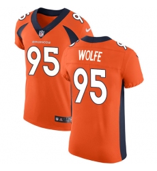 Men's Nike Denver Broncos #95 Derek Wolfe Orange Team Color Vapor Untouchable Elite Player NFL Jersey
