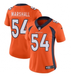 Women's Nike Denver Broncos #54 Brandon Marshall Elite Orange Team Color NFL Jersey