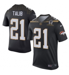Men's Nike Denver Broncos #21 Aqib Talib Elite Black Team Irvin 2016 Pro Bowl NFL Jersey